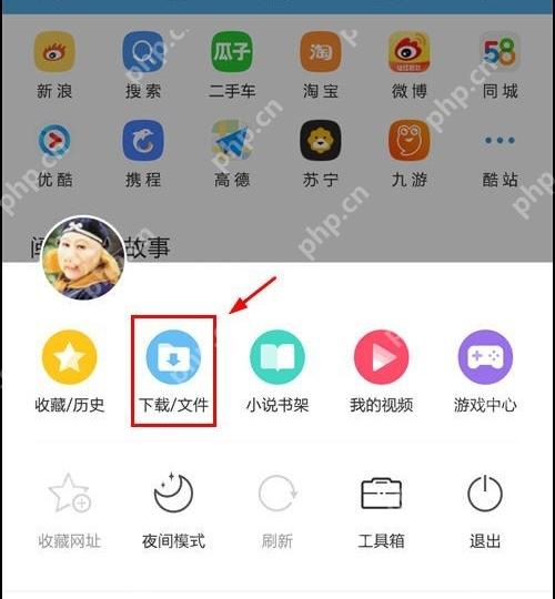 UC浏览器怎么设置下载文件自动分类-进入下载文件页
