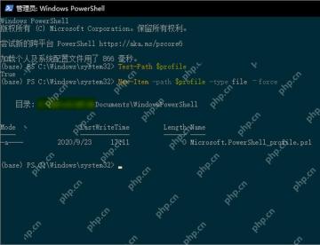 Windows PowerShell 使用 Test-Path 检查个人配置文件是否存在