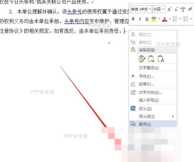 Word功能区高亮显示审阅选项卡
