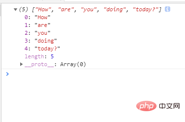 So konvertieren Sie einen String in ein Array in Javascript