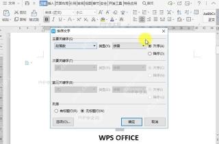 WPS如何设置文档内容排序？设置效果