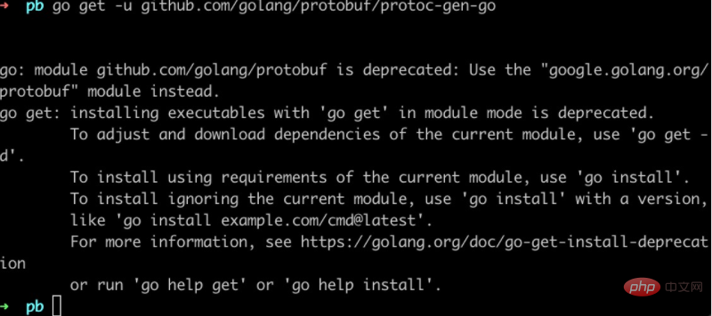 解決go get時出現xxx is deprecated的問題