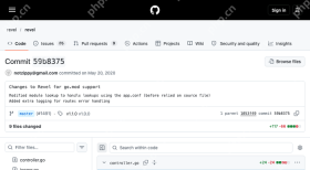 Revel 官方提交记录写明 go.mod 支持、模块查找改读 app.conf 以及增加路由错误日志,证明 v1.0.0 相关实现变化