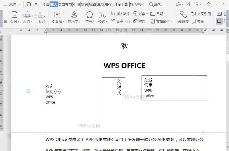 WPS如何在文档中插入特殊字符?结果检查