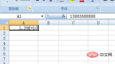 How to change excel phone number to E+10