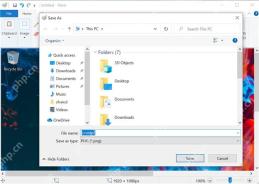 Windows 10 画图另存为窗口
