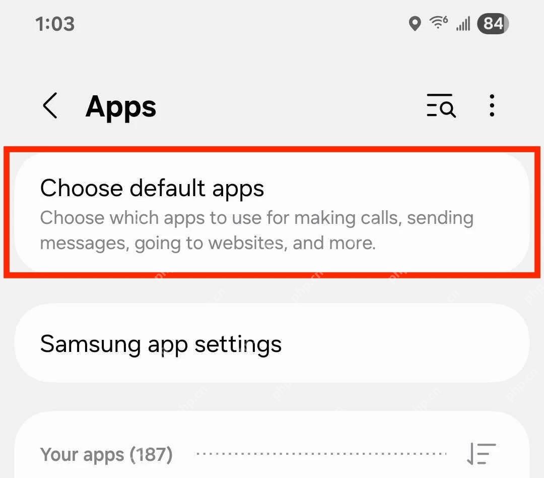 Android 的选择默认应用页面