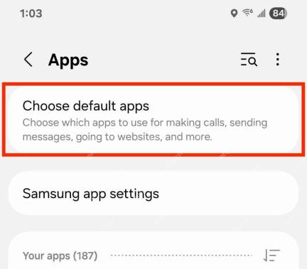 Android 的选择默认应用页面