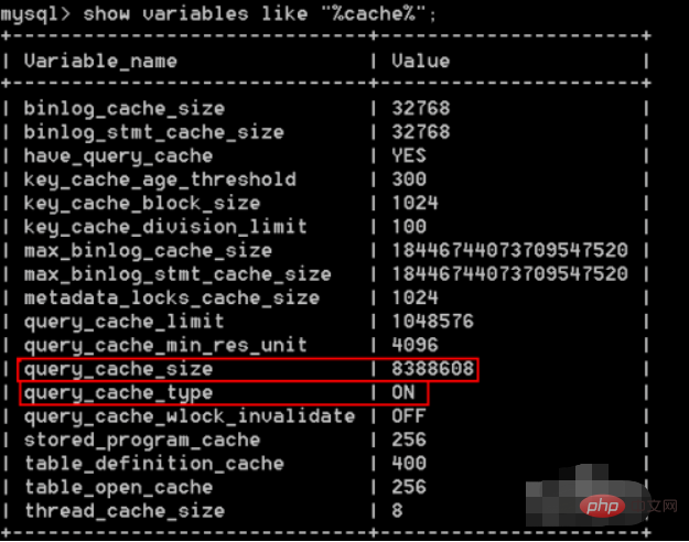 How to set up cache in mysql