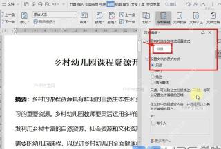WPS 限制编辑面板中勾选设置文档保护方式并选择只读