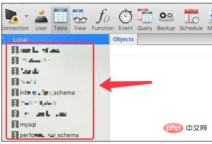 How to open the database in navicat