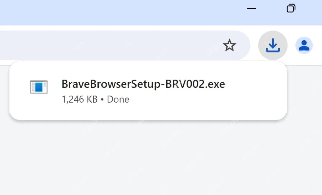 Brave 官网下载完成后的安装文件界面
