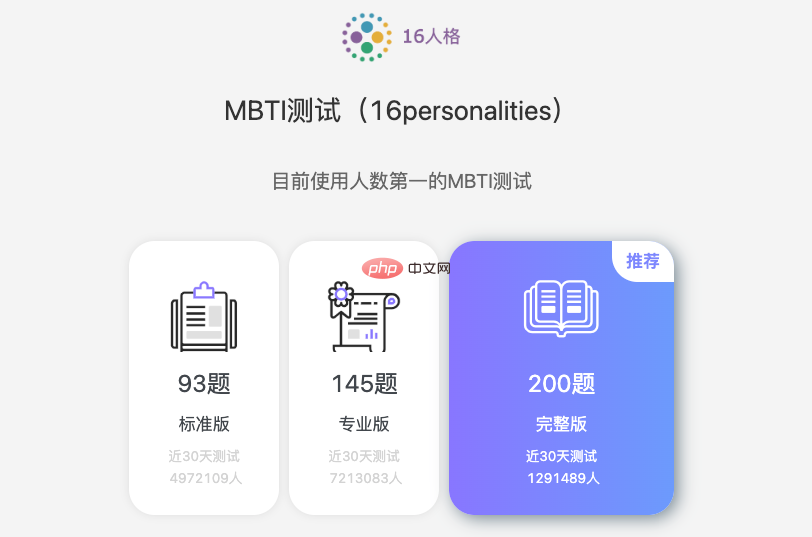 mbti人格測試官網 mbti人格測試官方免費入口