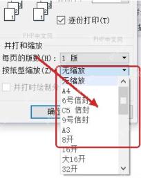 WPS文字打印窗口中每版页数和缩放选项