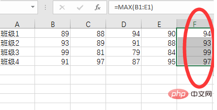 Comment calculer le score le plus élevé dans Excel