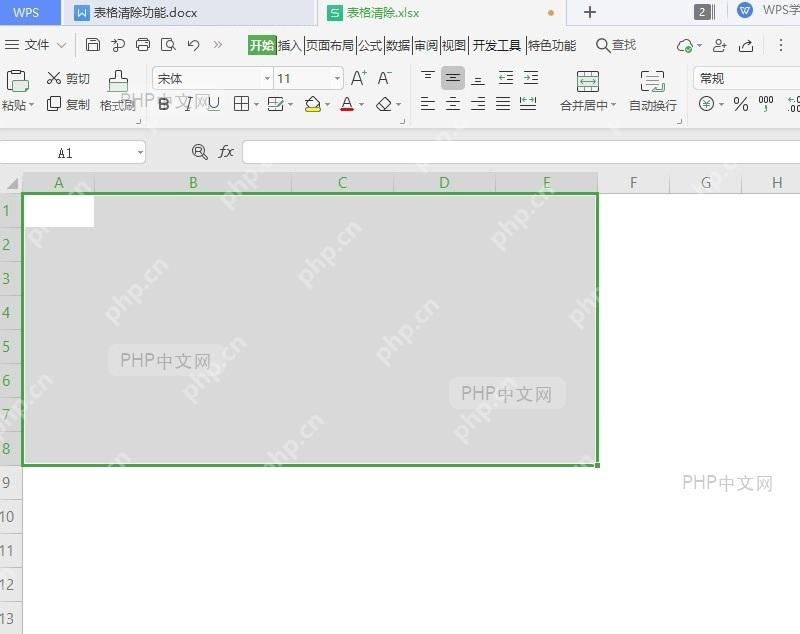 表格清除功能 清除内容格式与批注结果检查
