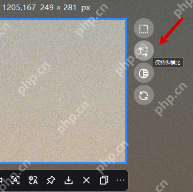 PixPin 官方 FAQ 里的保持纵横比示例,证明连续做同版式截图时可以先把比例锁住避免每张大小漂移