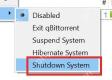 qBittorrent On Downloads Done 子菜单中的 Shutdown System 选项