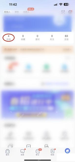 智联招聘投递记录列表查看职位状态