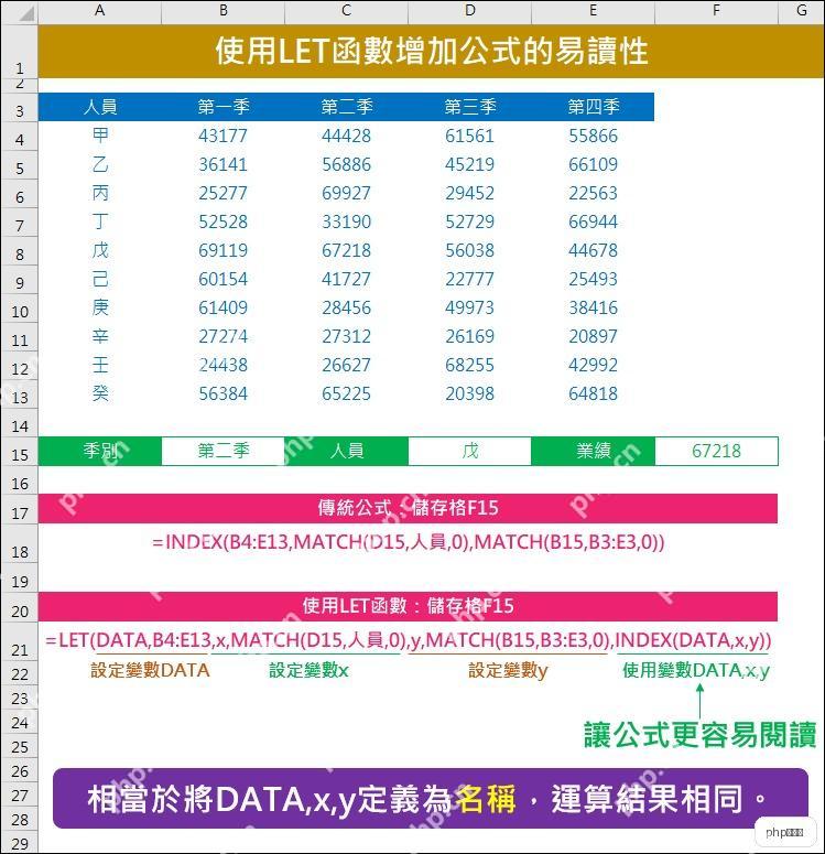 Excel中用LET函数提升复杂查找公式的可读性