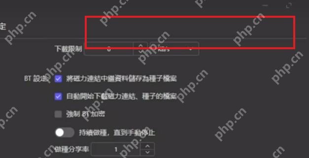 Motrix Windows 基础设置界面高亮下载限速输入框