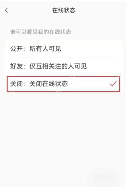 小红书怎么关闭在线状态 关闭在线状态步骤截图