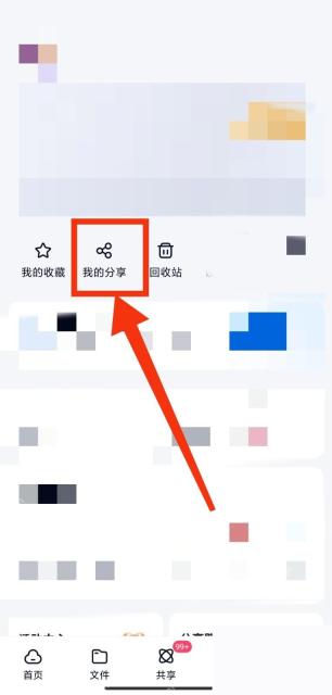 百度网盘 App 我的分享列表中的分享记录