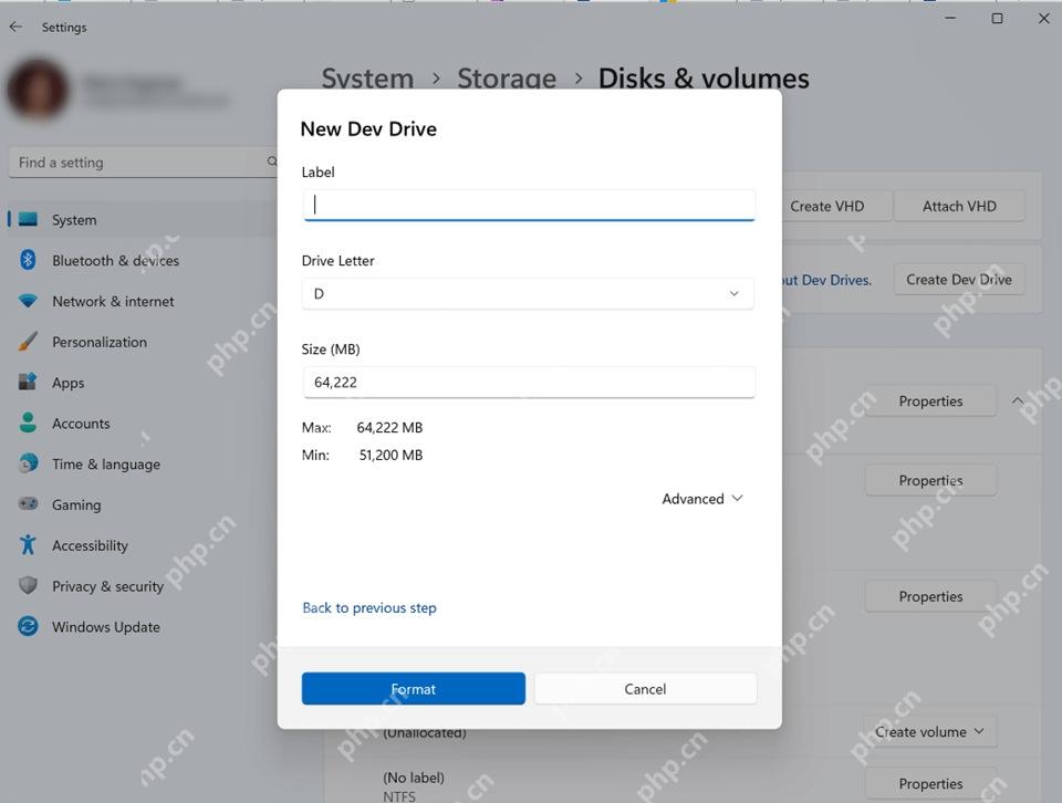 Win11怎么创建Dev Drive开发者驱动器_ReFS工作盘配置教程 - php中文网