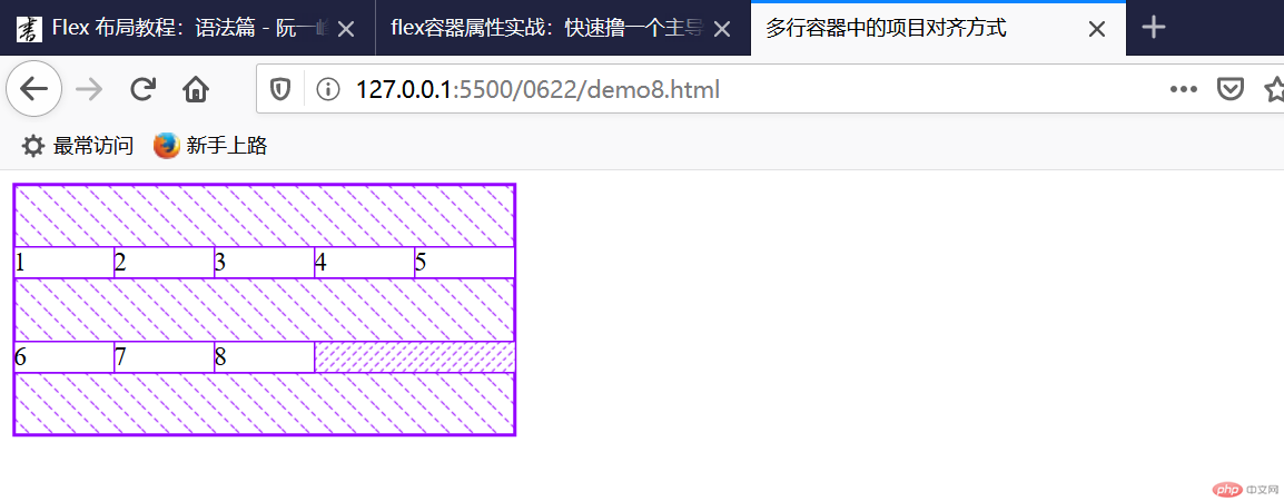 多行容器对齐方式