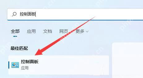 Win11 搜索控制面板并打开结果