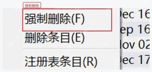 Geek Uninstaller 中文右键菜单中的强制删除入口