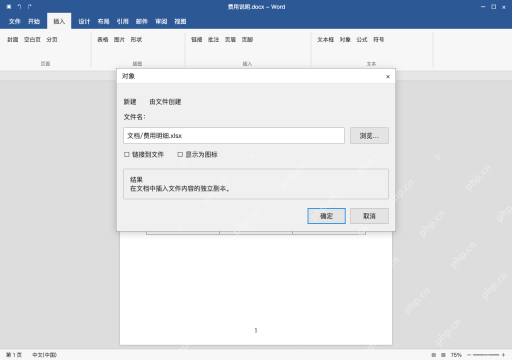 模拟 Microsoft Word Windows桌面版 完整窗口：路线一：由文件创建，嵌入独立副本