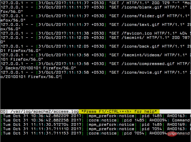 What are the three commands to view logs in Linux?