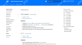 Polars Cloud 官方 Releases 页面展示 0.8.5 最新版本和 collect 支持