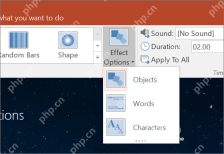 PowerPoint 平滑切换的效果选项界面