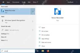 Windows 10 开始菜单搜索 Voice Recorder 应用