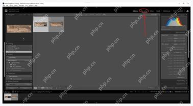 Lightroom Classic 顶部 Develop 模块入口和右侧编辑面板