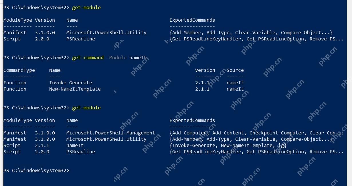 Win11怎么安装PowerShell模块_模块来源与安装范围选择 - php中文网