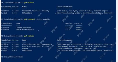 Windows PowerShell 使用 Get-InstalledModule 查看已安装模块版本