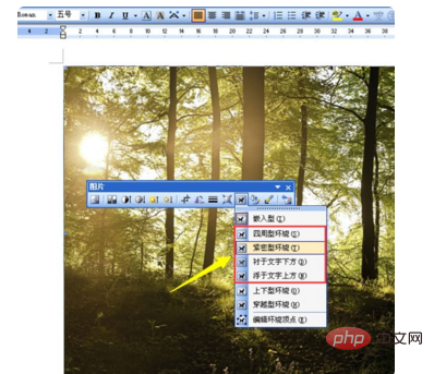 How to fill up pictures in word