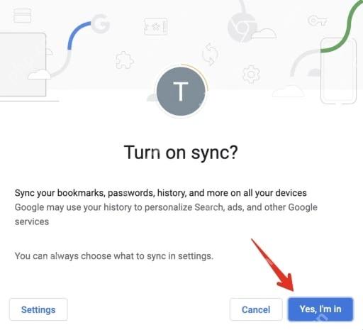 Chrome 开启同步确认界面