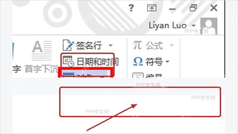 Word 对象下拉菜单中标出文件中的文字命令
