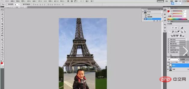 How to merge two photos in ps