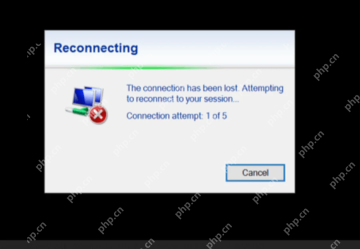 远程桌面连接断开后自动 Reconnecting 的提示窗口
