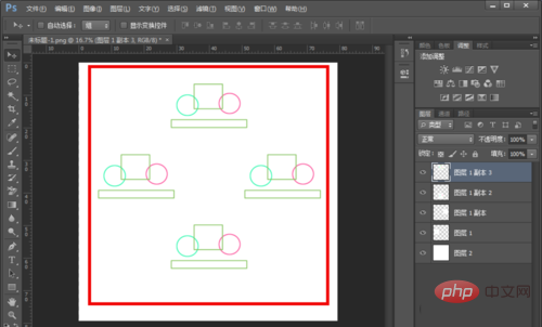 Comment créer un graphique continu à quatre côtés en PS