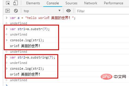 Was ist der Unterschied zwischen substr() und substring() in JavaScript?