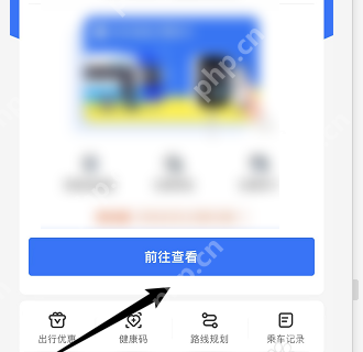 支付宝出行页里的前往查看按钮,展开当前城市的乘车服务入口