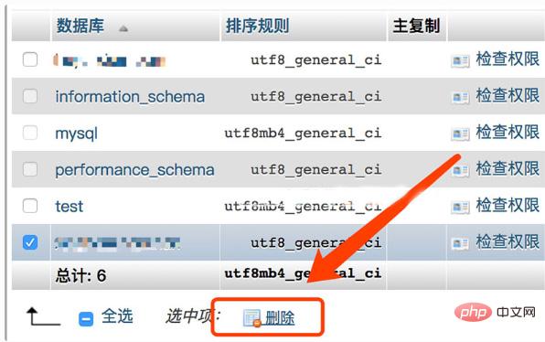 phpMyAdmin刪除資料庫方法是什麼