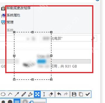 Snipaste 截图选区红框标出需要检查马赛克遮挡效果的区域