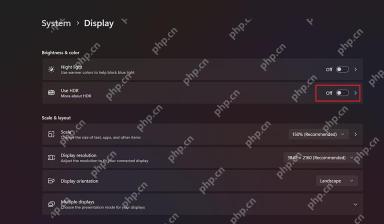 win11怎么关闭HDR_win11HDR显示关闭步骤 - php中文网